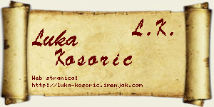 Luka Kosorić vizit kartica